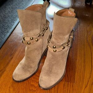 See by Chloe tan suede boots with studs